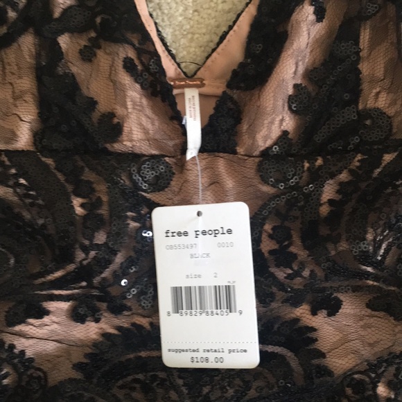 NWT Free People Black lace tip Size 2 - Picture 3 of 8